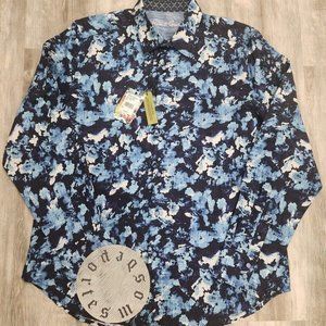 ROBERT GRAHAM Multicolor Blk Blue White Long Sleeve Size XL Brand New w/ Tags